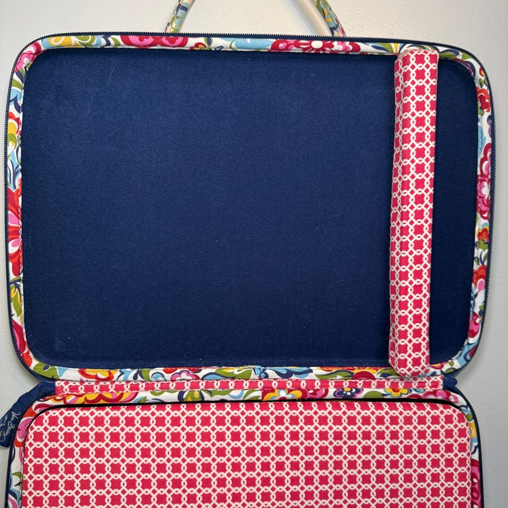 Vera Bradley Hope Garden Floral Quilted Laptop Messenger Bag Crossbody Tech Case - Picture 6 of 10